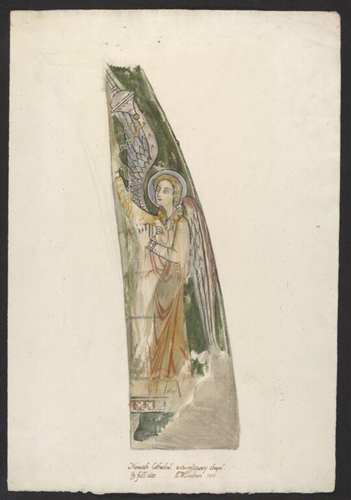 Watercolour drawing, Ernest William Tristram, 1911