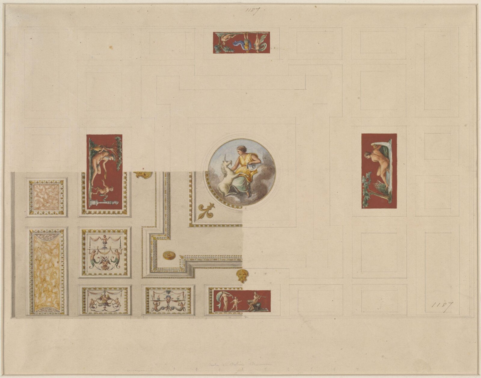 Drawing, Ludwig Wilhelm Heinrich Gruner, 19th century
