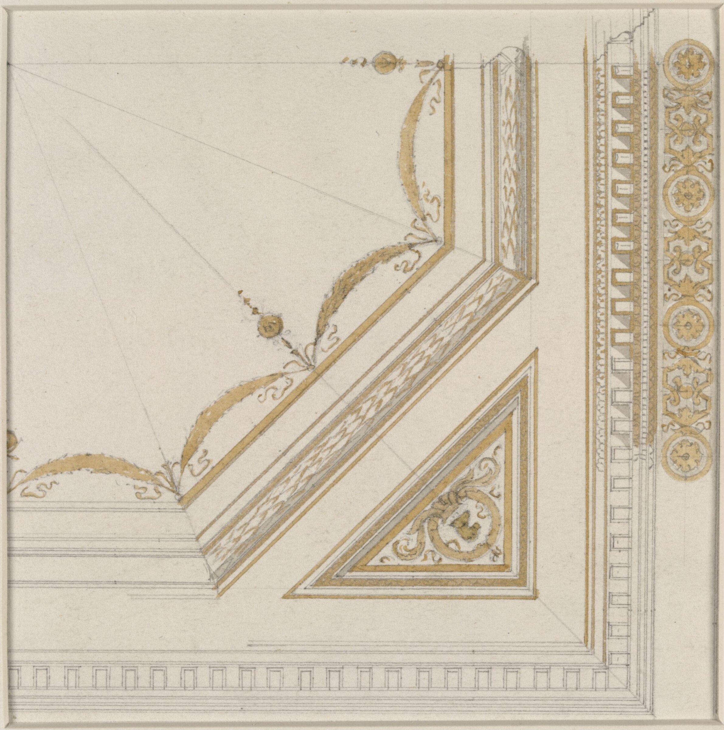 Designs for ceiling decoration, George Edward Fox, 1870