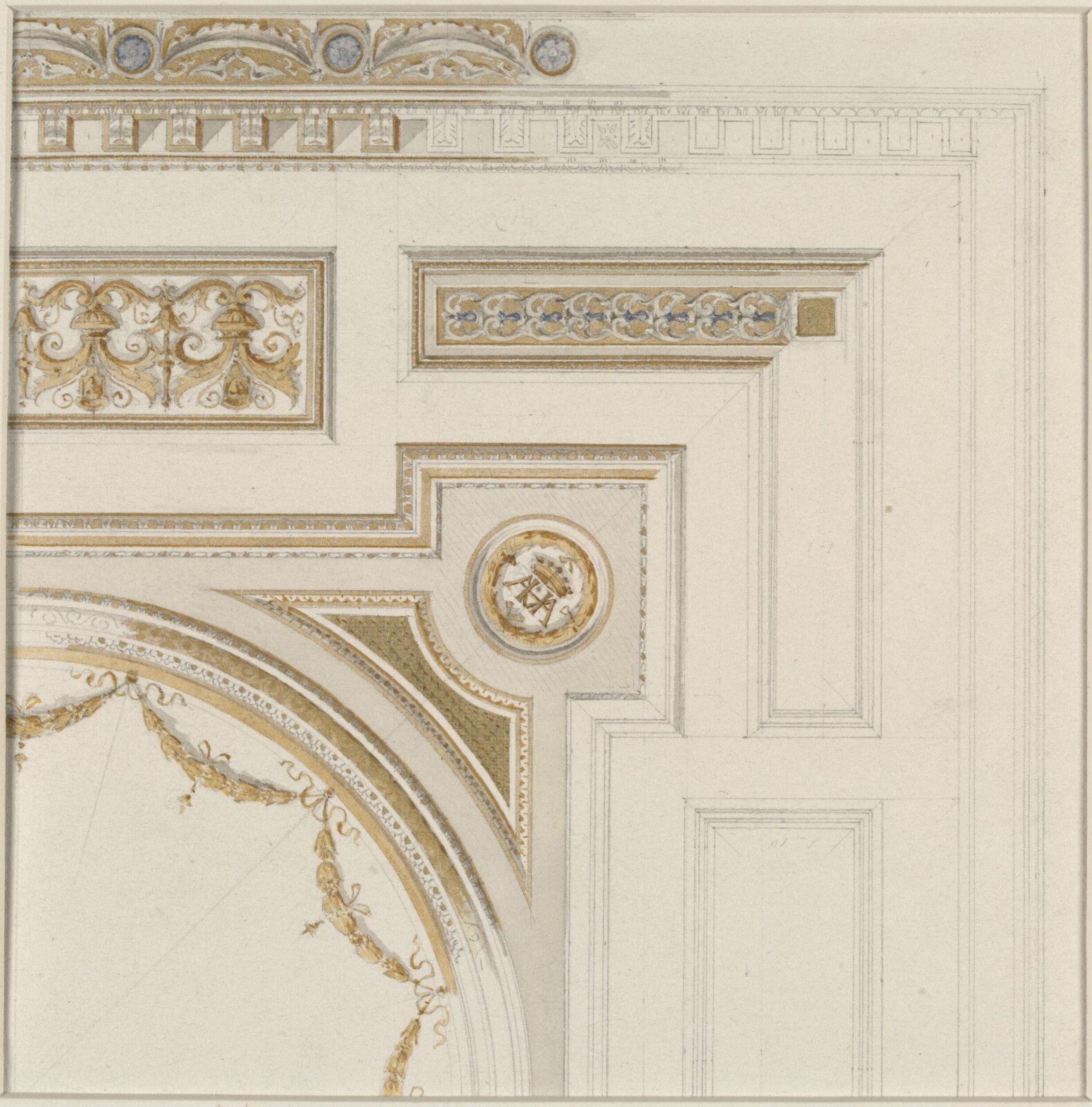 Designs for ceiling decoration, George Edward Fox, 1870