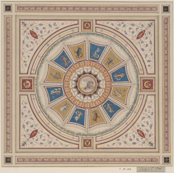 Designs for boudoir ceiling at 9, Grosvenor Square, for the Countess of Crawford top image