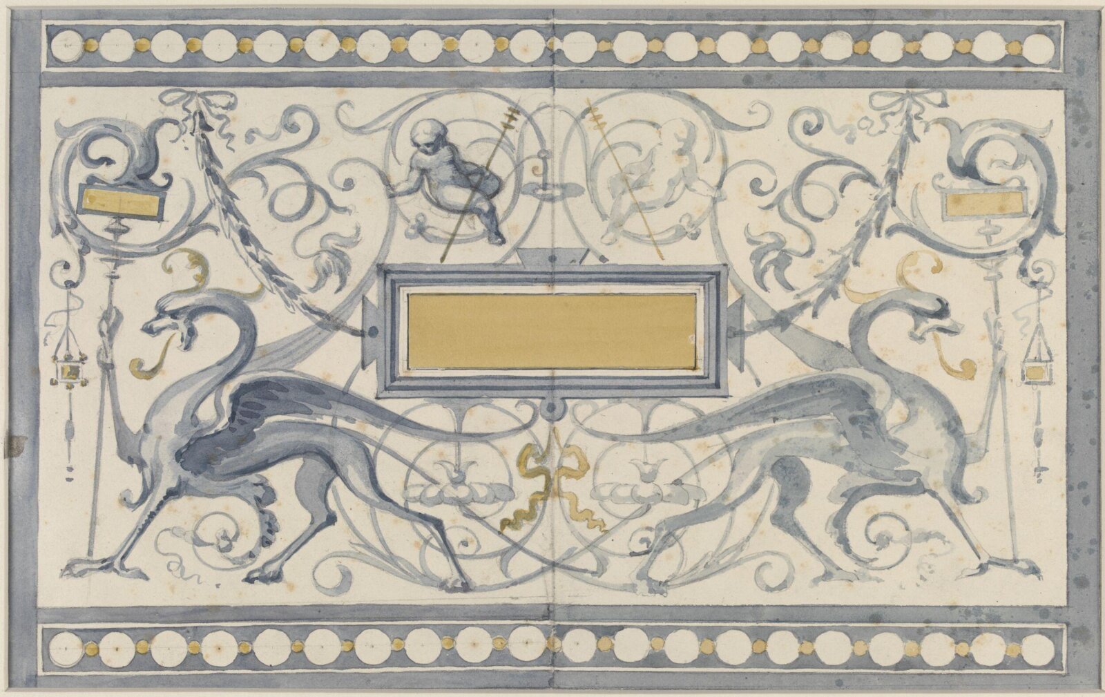 Design for panel decoration, George Edward Fox, 1833-1908
