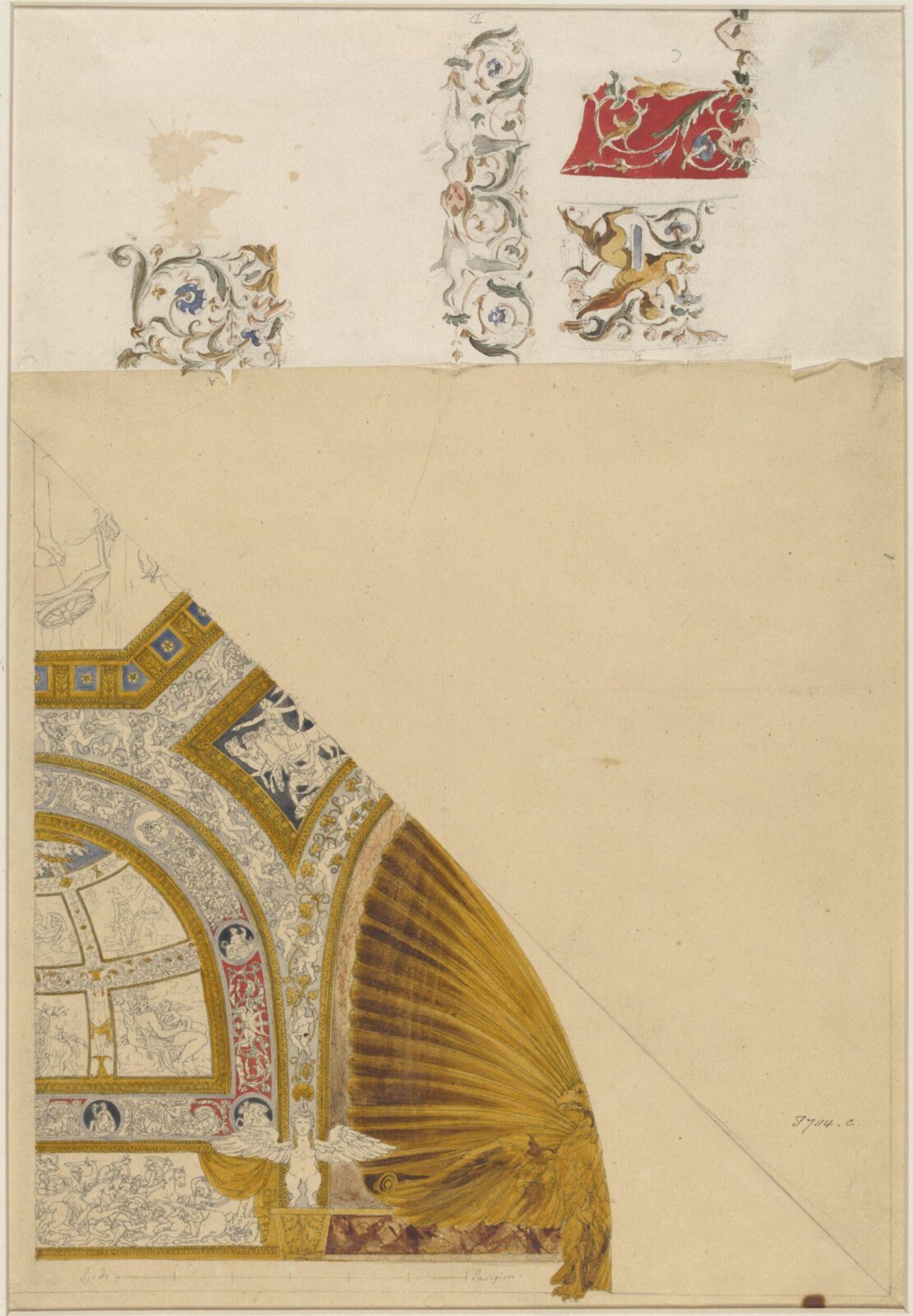 Drawing, Ludwig Wilhelm Heinrich Gruner, 19th century