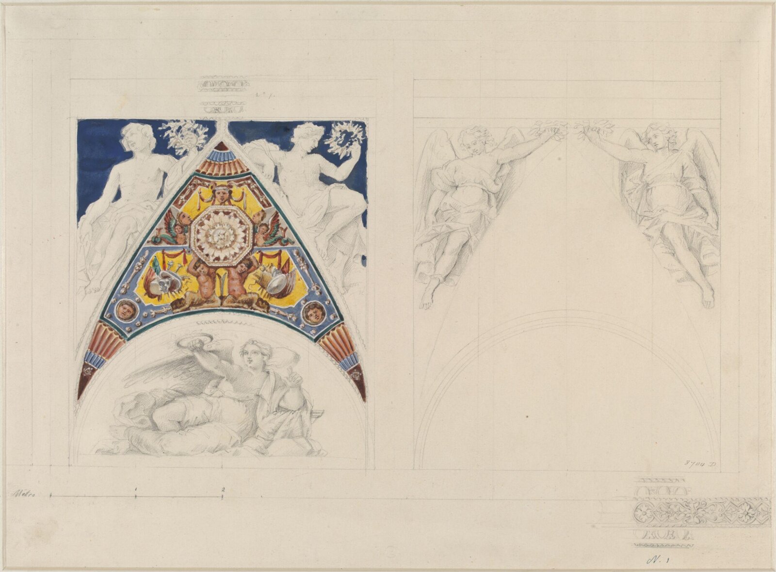 Drawing, Ludwig Wilhelm Heinrich Gruner, 19th century
