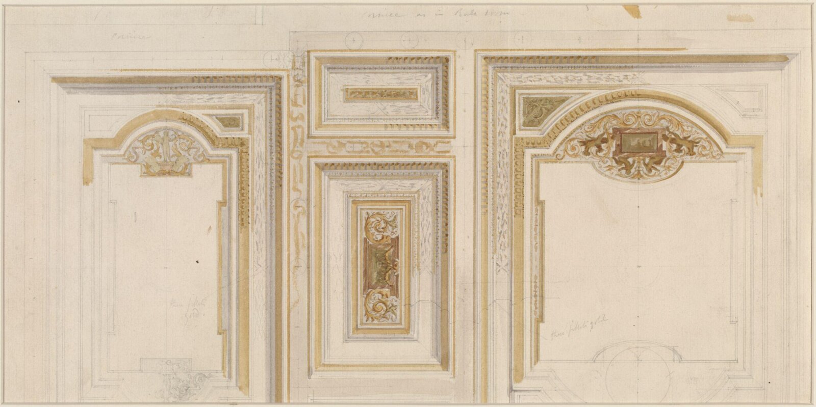 Designs for ceiling decoration, George Edward Fox, 1870