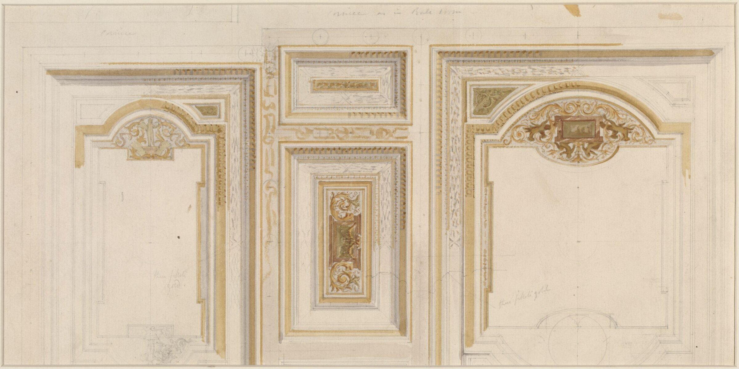 Designs for ceiling decoration, George Edward Fox, 1870
