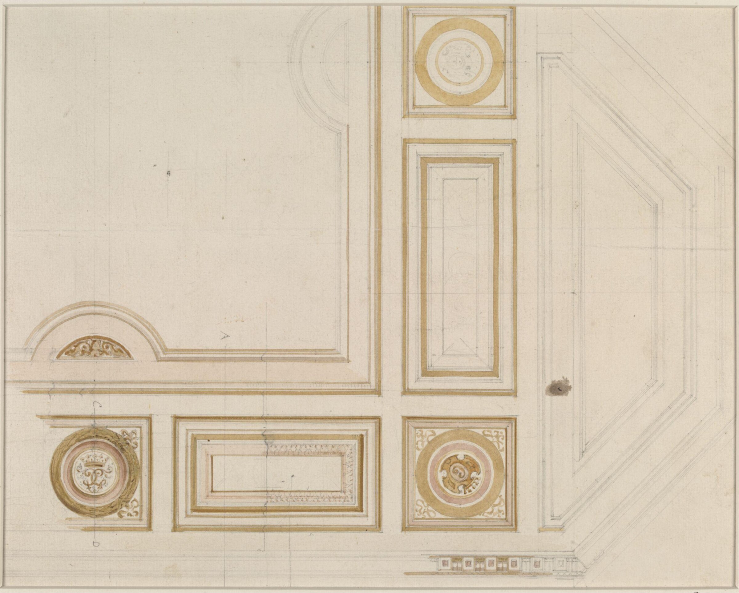 Designs for ceiling decoration, George Edward Fox, 1870
