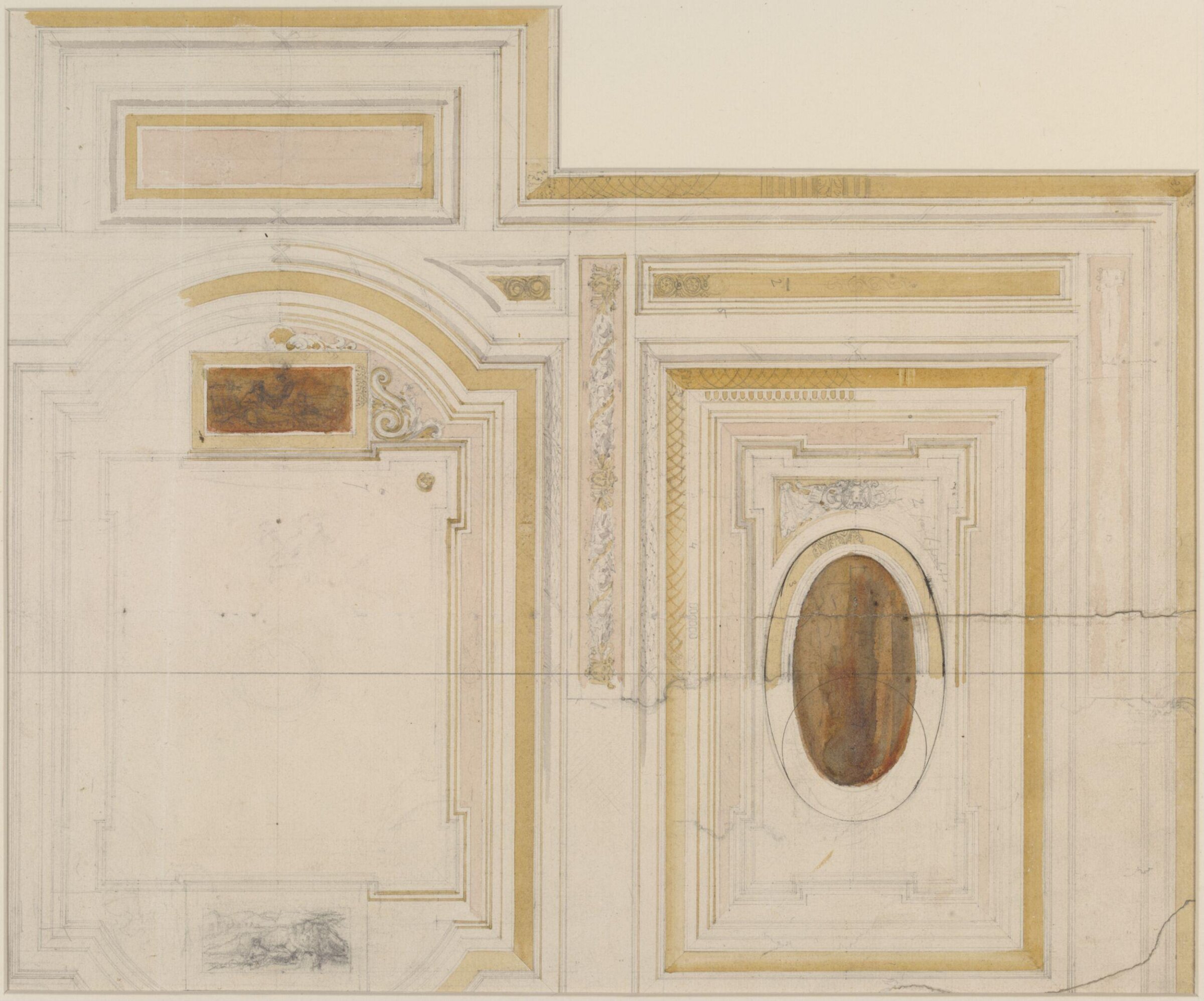 Designs for ceiling decoration, George Edward Fox, 1870