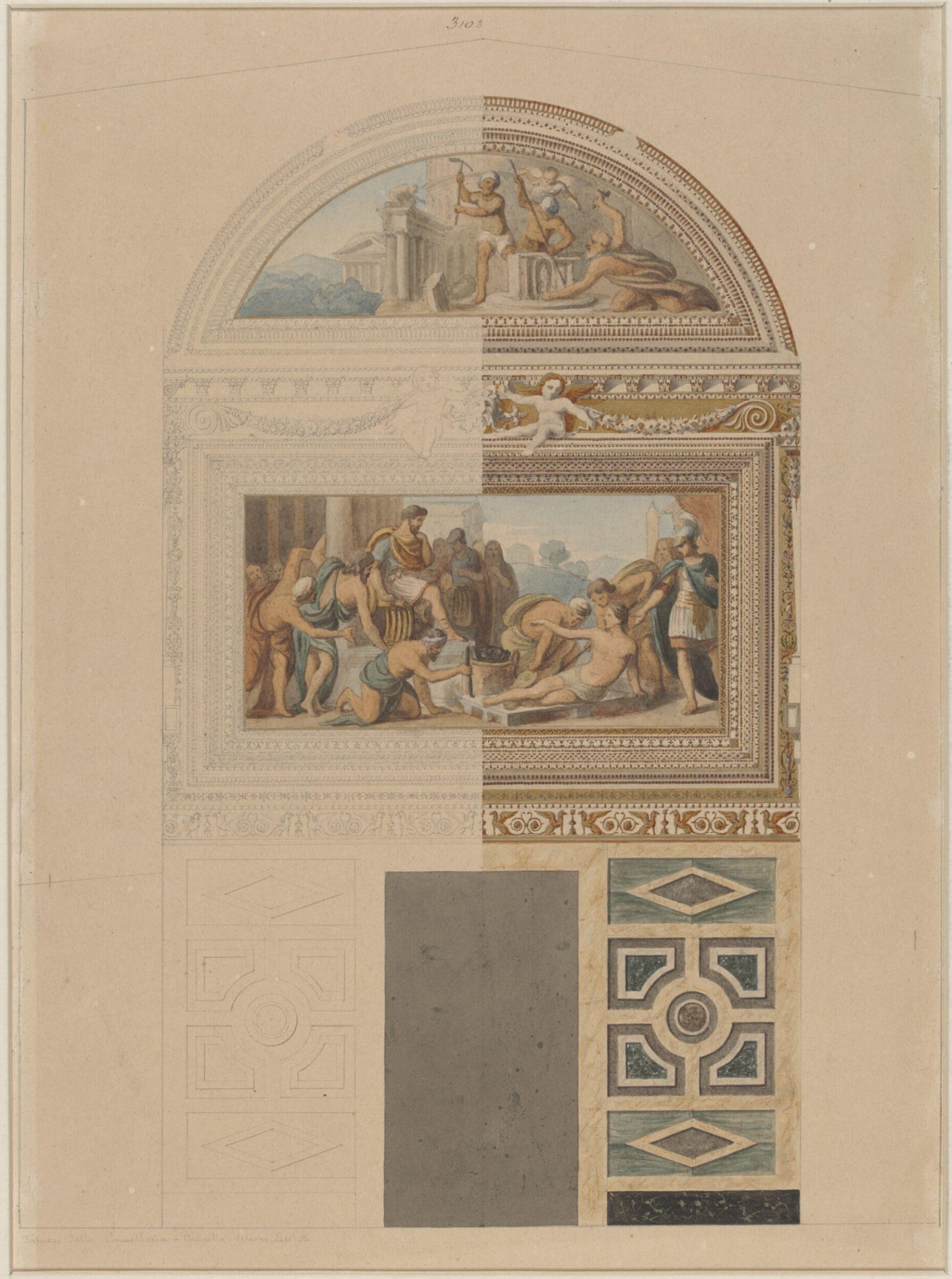 Drawing, Ludwig Wilhelm Heinrich Gruner, 19th century