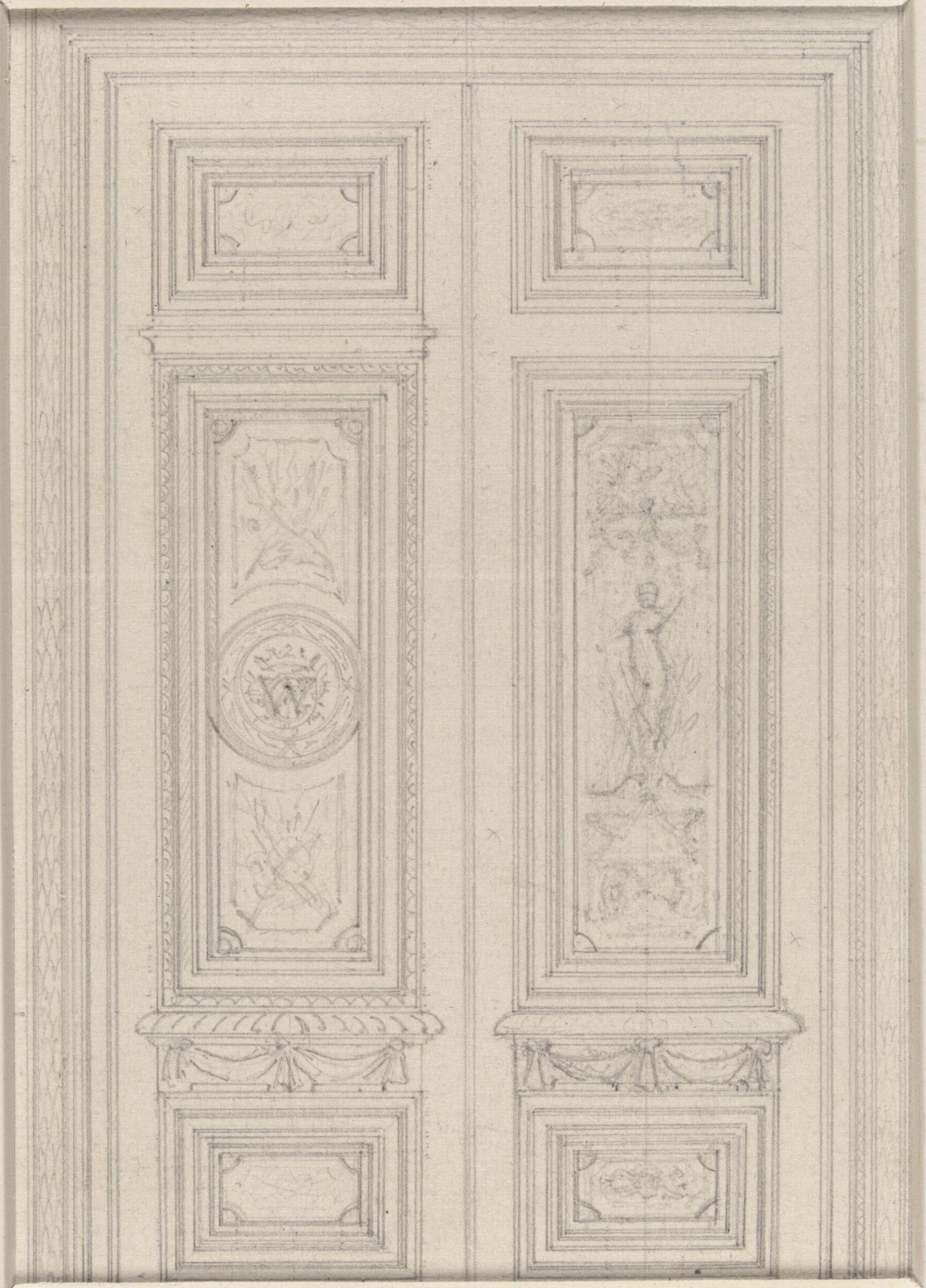 Designs for doors for the Marquis of Westminster, George Edward Fox, 1833-1908