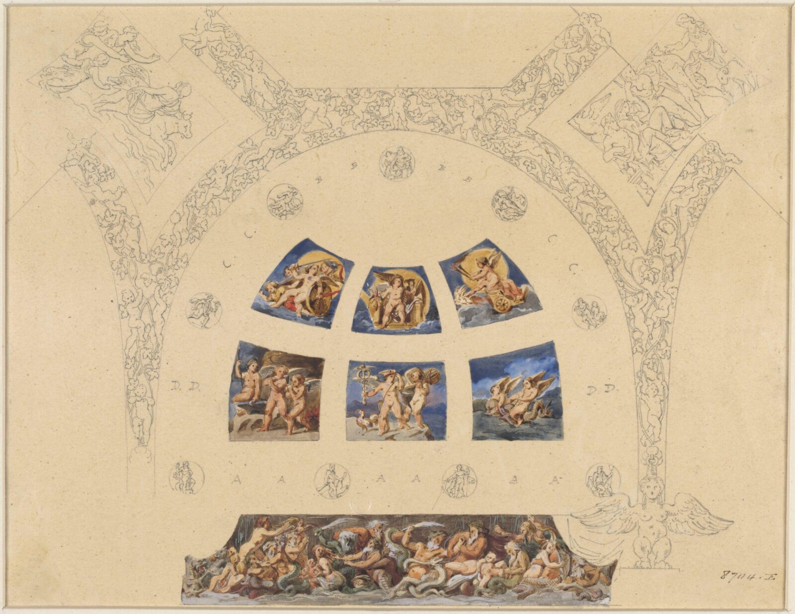 Drawing, Ludwig Wilhelm Heinrich Gruner, 19th century