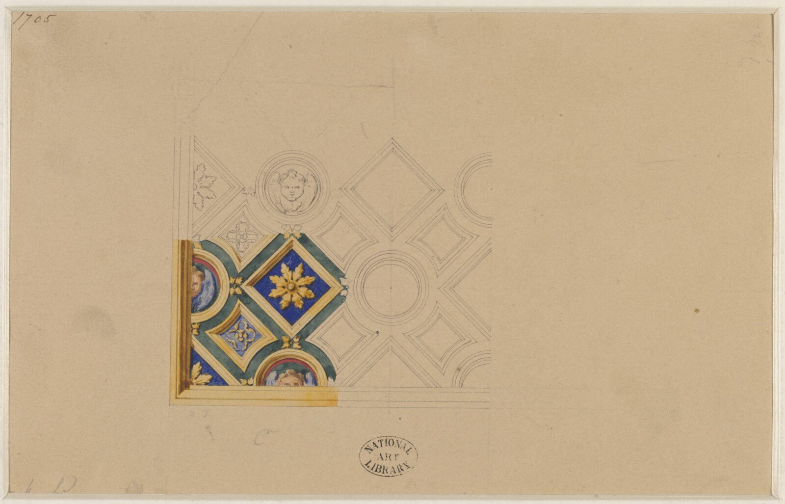 Drawing, Ludwig Wilhelm Heinrich Gruner, 19th century
