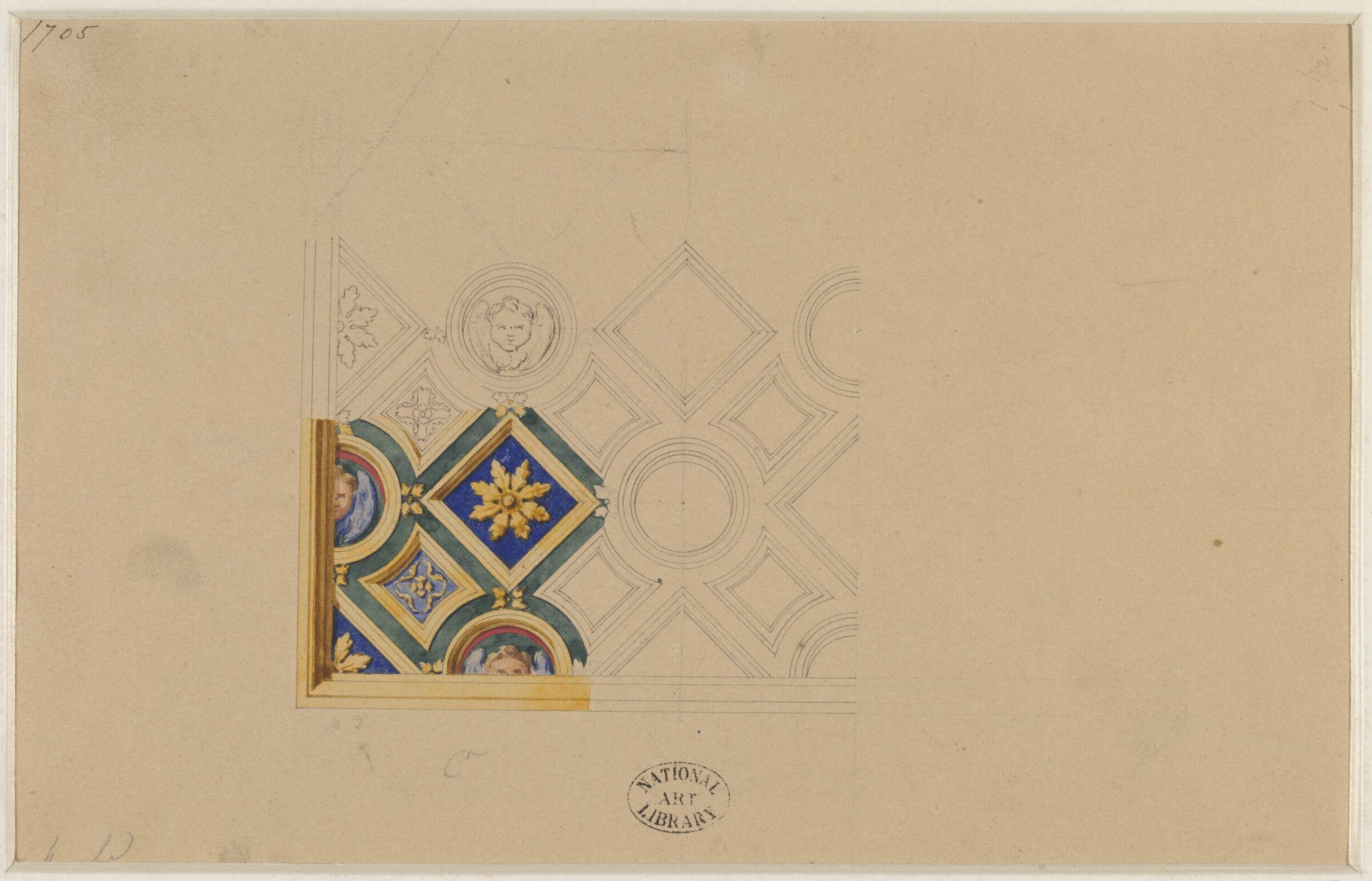 Drawing, Ludwig Wilhelm Heinrich Gruner, 19th century
