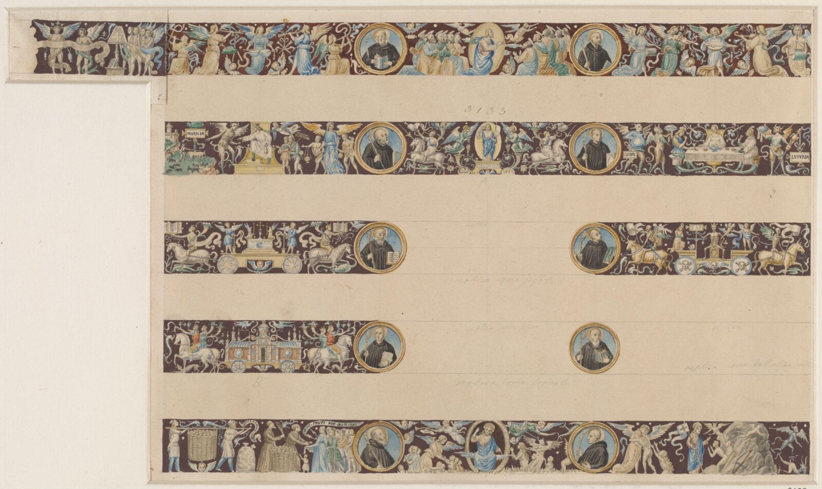 Drawing, Ludwig Wilhelm Heinrich Gruner, 19th century
