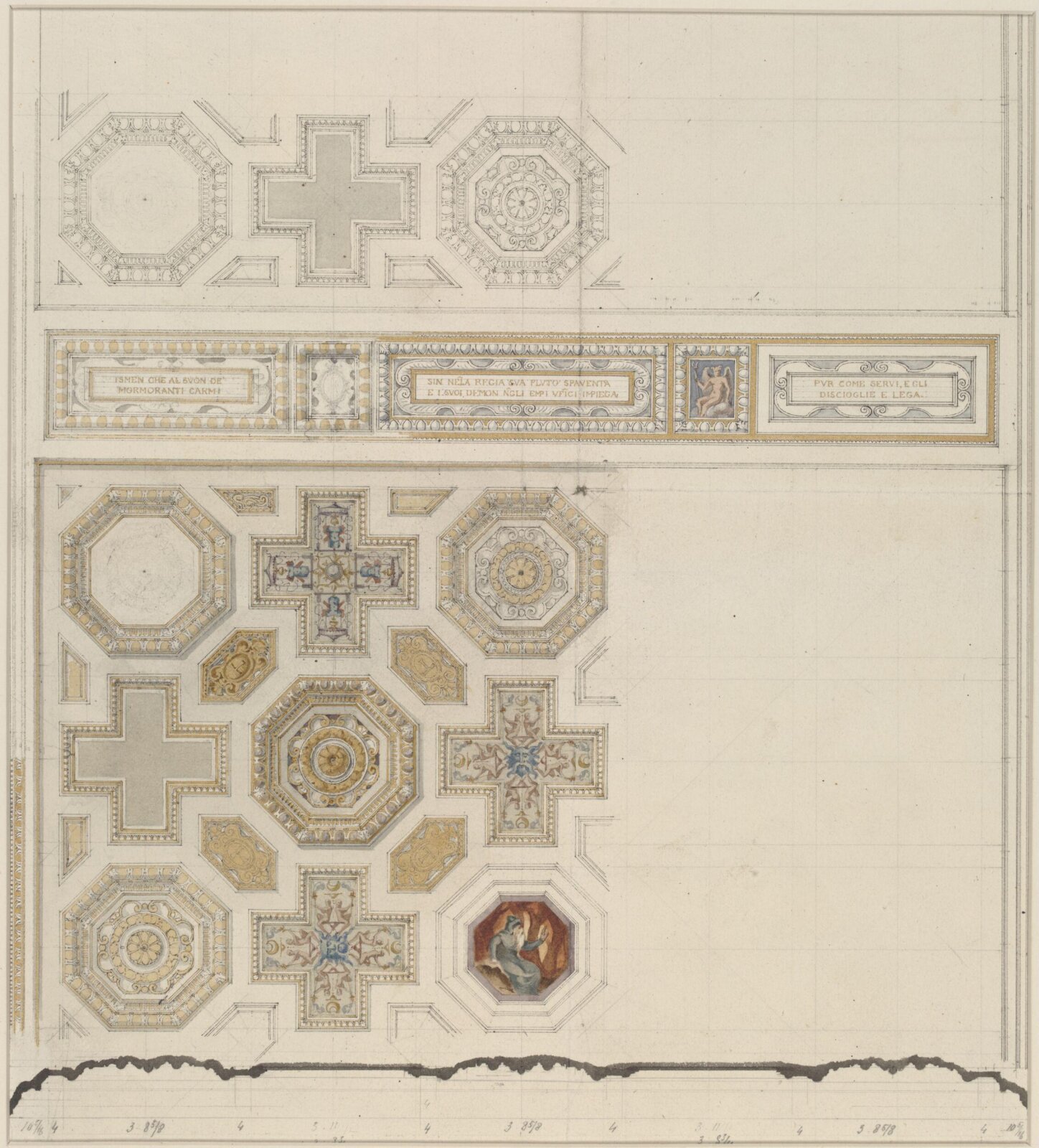 Designs for ceiling decoration, George Edward Fox, 1870