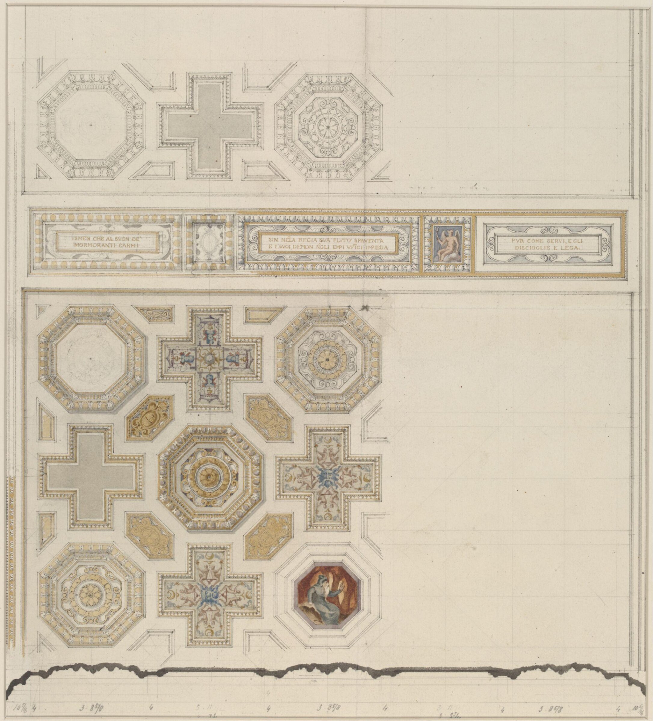Designs for ceiling decoration, George Edward Fox, 1870