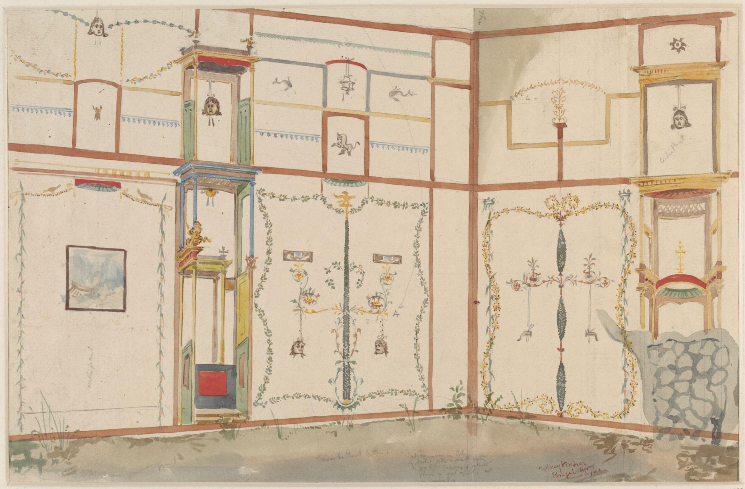 Drawing, Sydney Vacher, 1879