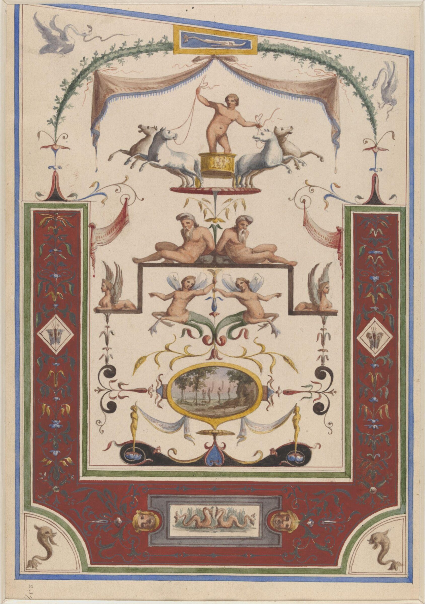 Drawing, Ludwig Wilhelm Heinrich Gruner, 19th century