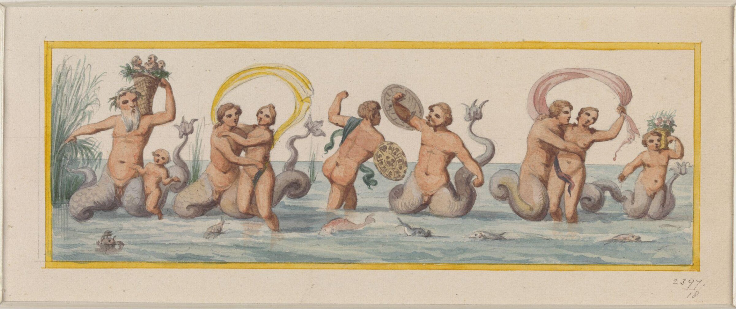 Drawing, Ludwig Wilhelm Heinrich Gruner, 19th century