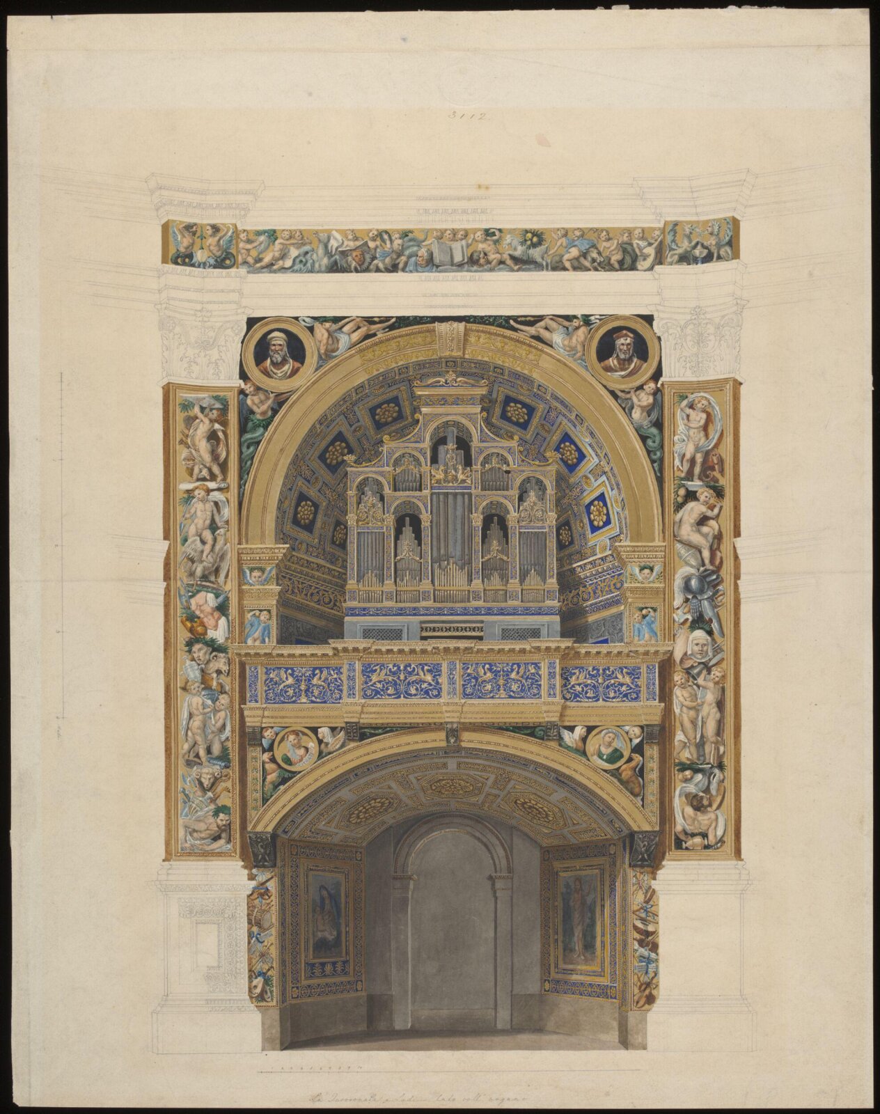 Drawing, Ludwig Wilhelm Heinrich Gruner, 19th century