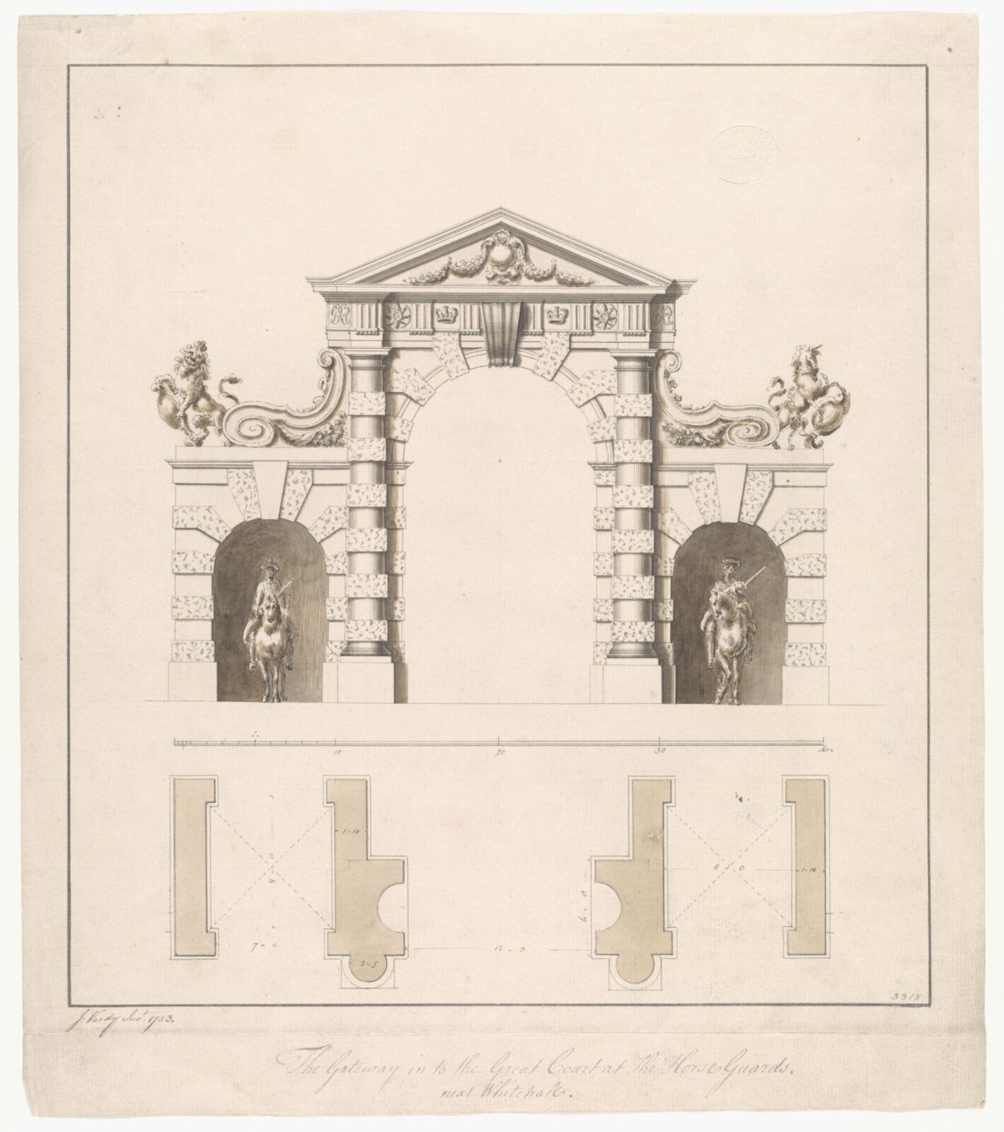 Drawing, John Vardy, 1753