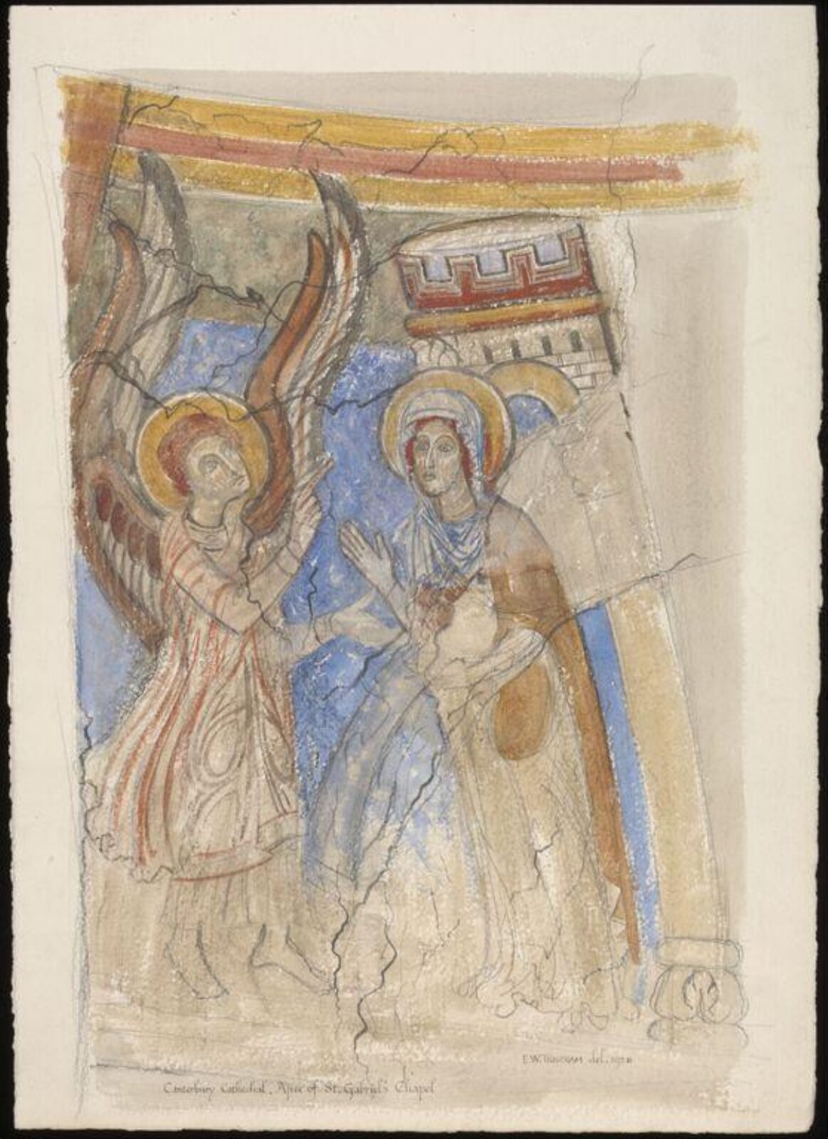 Watercolour, Ernest William Tristram, 1928