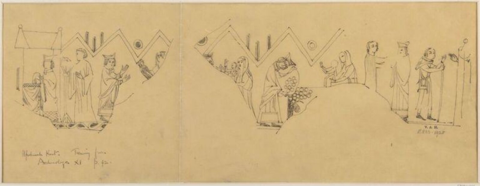 Drawing, Ernest William Tristram, 20th century