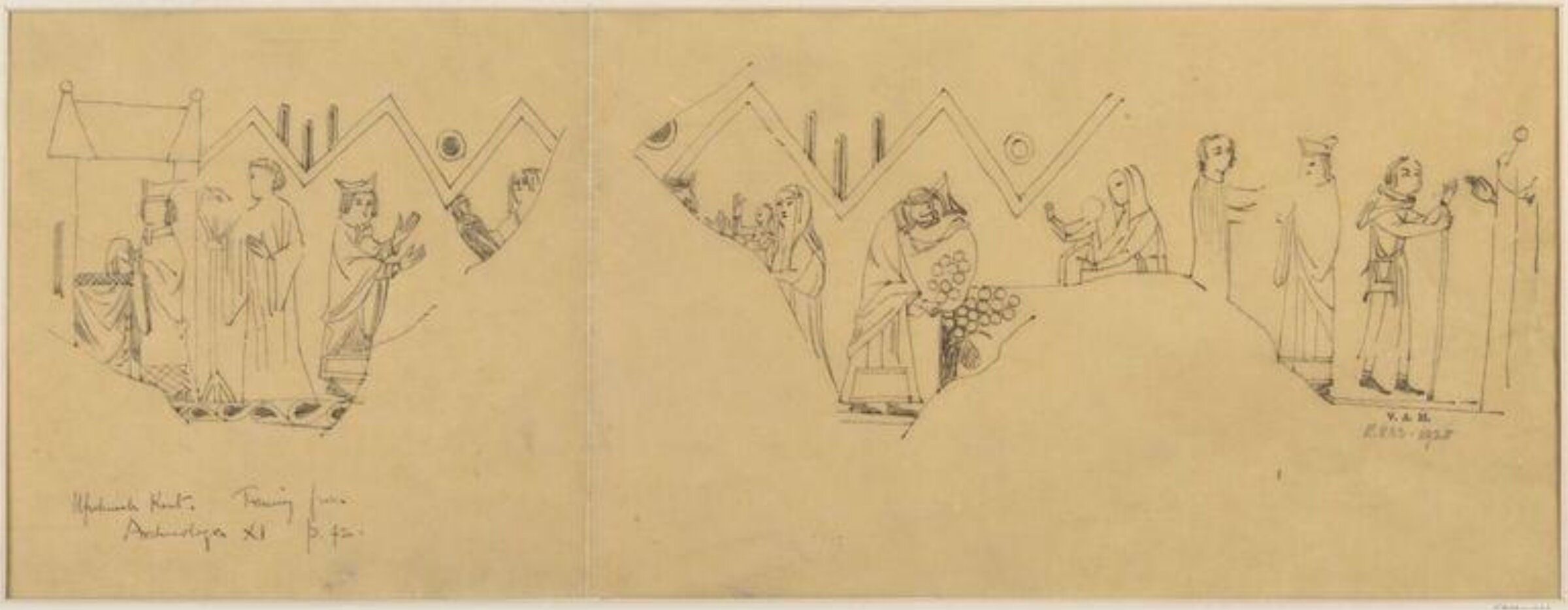 Drawing, Ernest William Tristram, 20th century