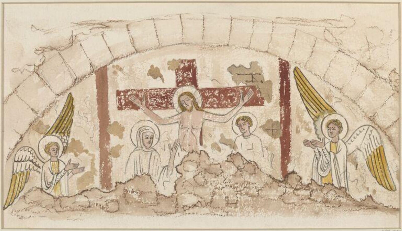 Drawing, Ernest William Tristram, 1929