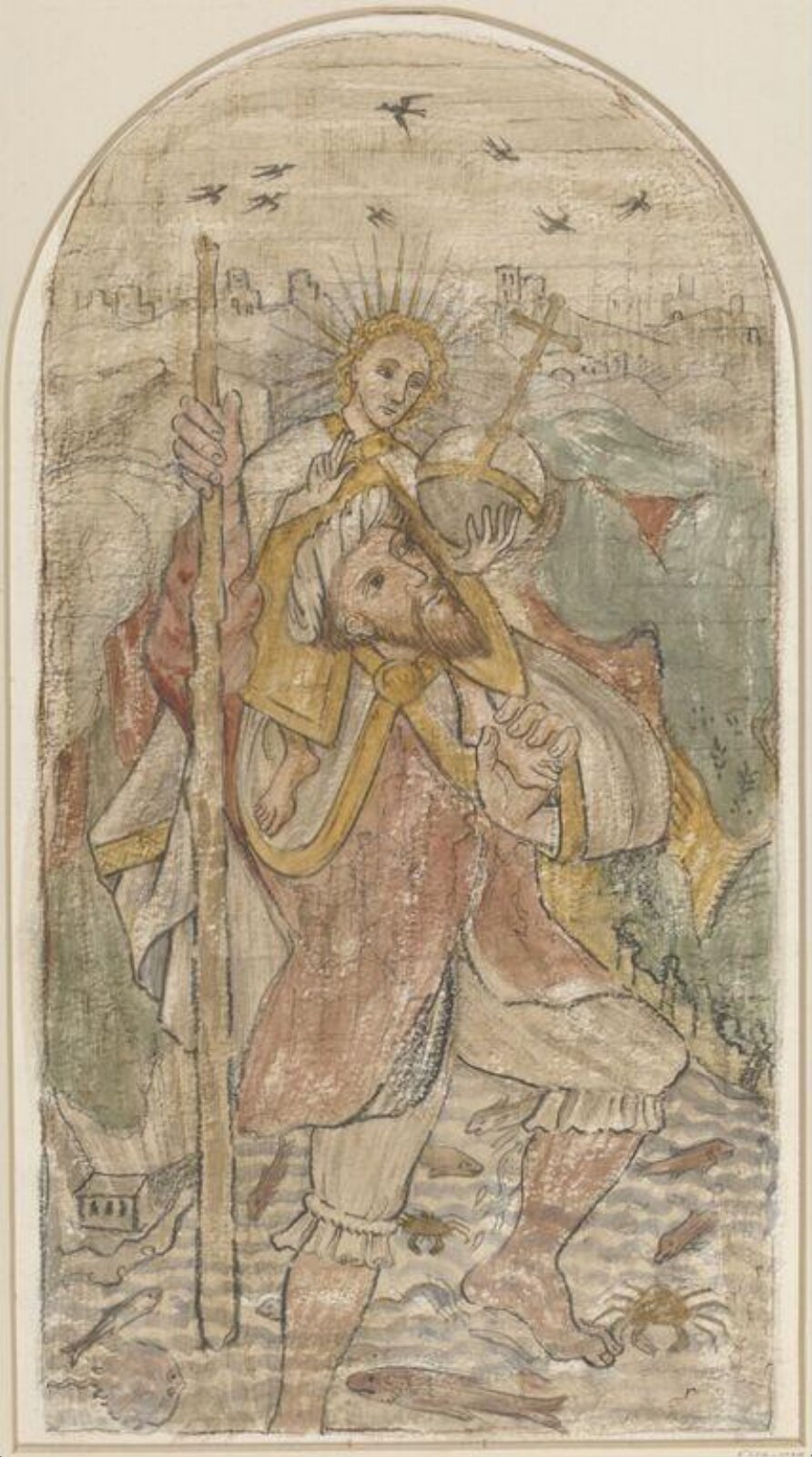 Drawing, Ernest William Tristram, 1929