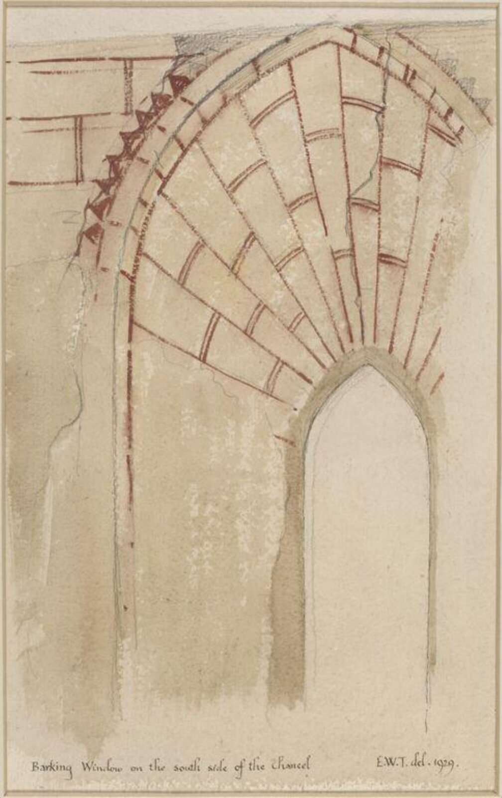 Drawing, Ernest William Tristram, 1929