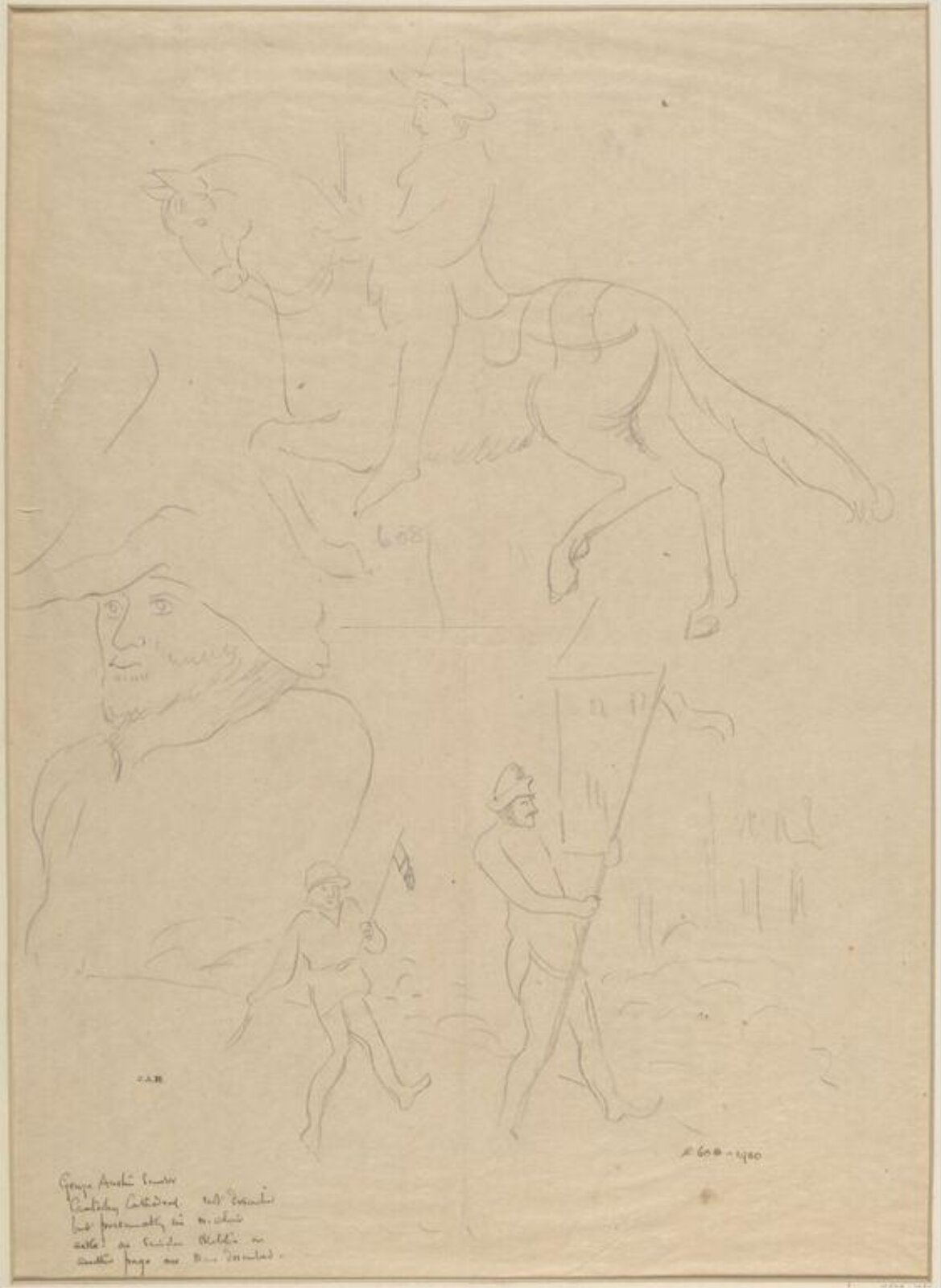Drawing, Ernest William Tristram, ca. 1929