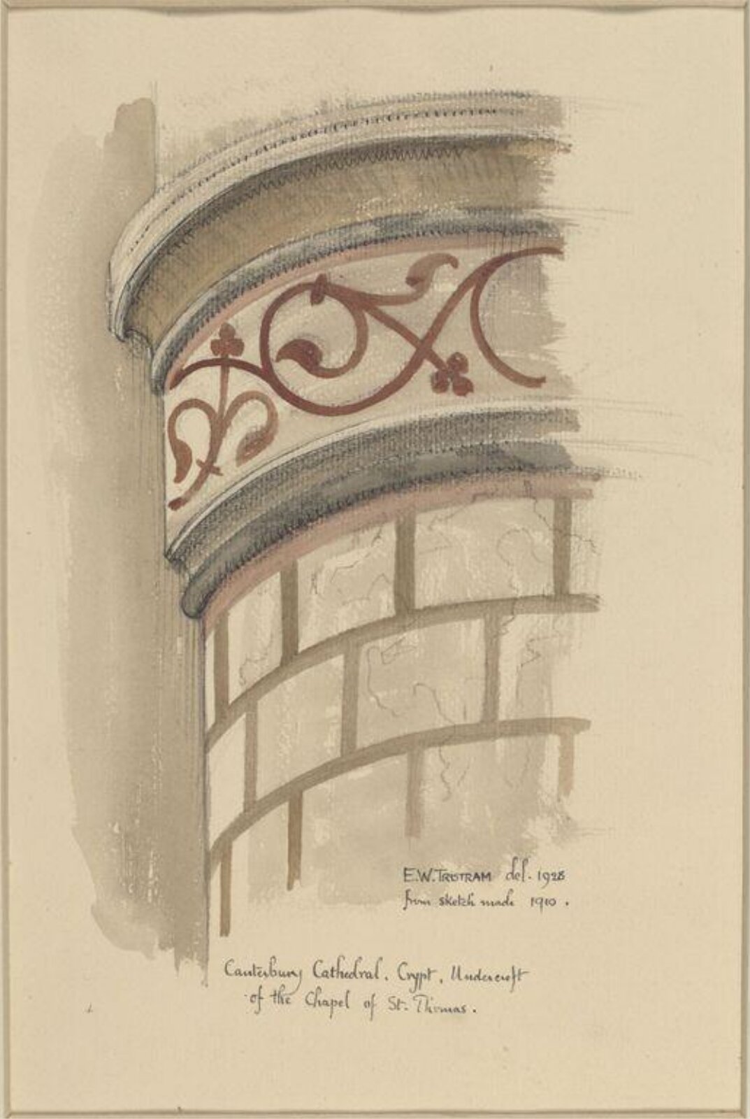 Drawing, Ernest William Tristram, 1928