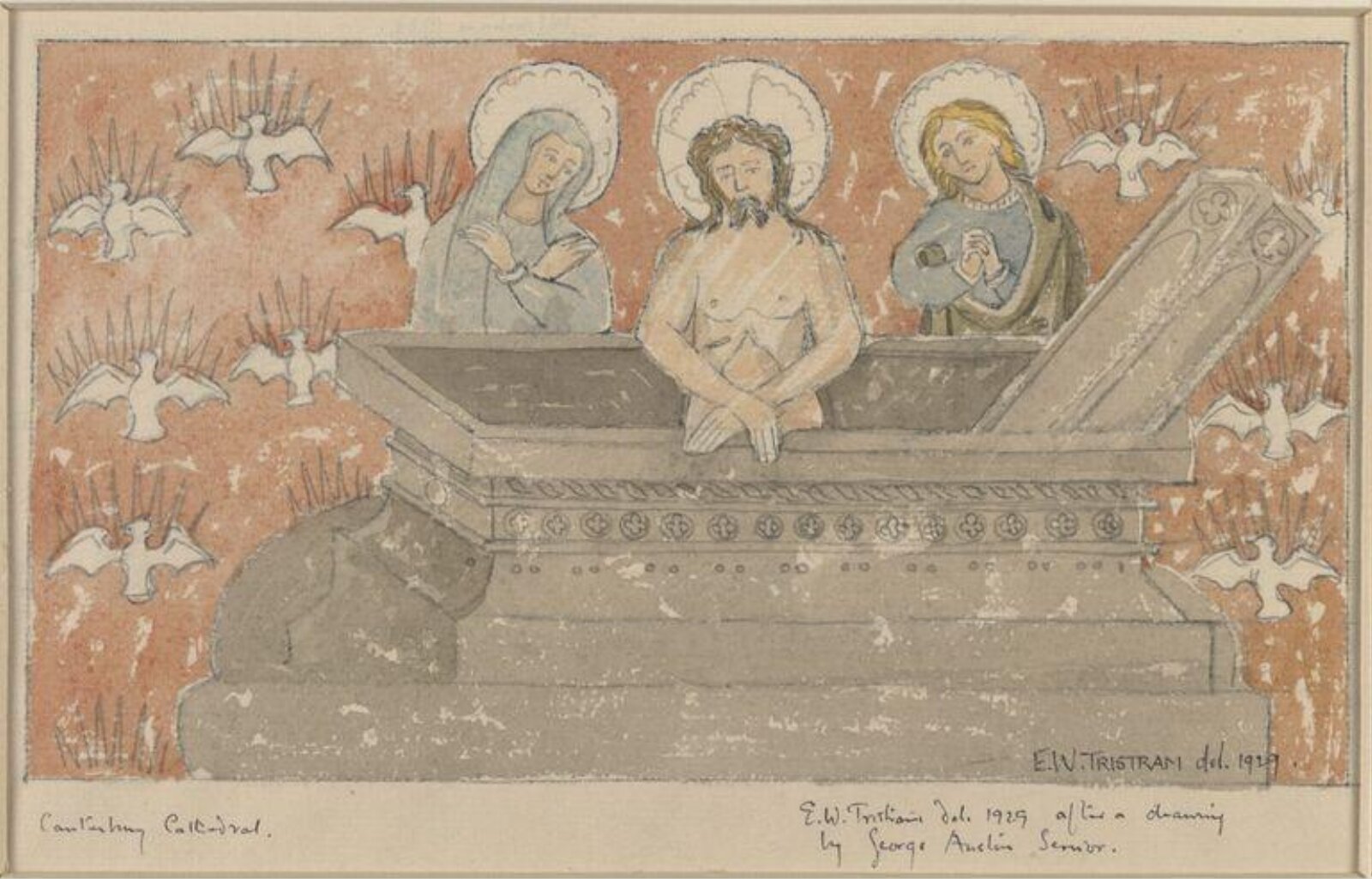 Drawing, Ernest William Tristram, 1929