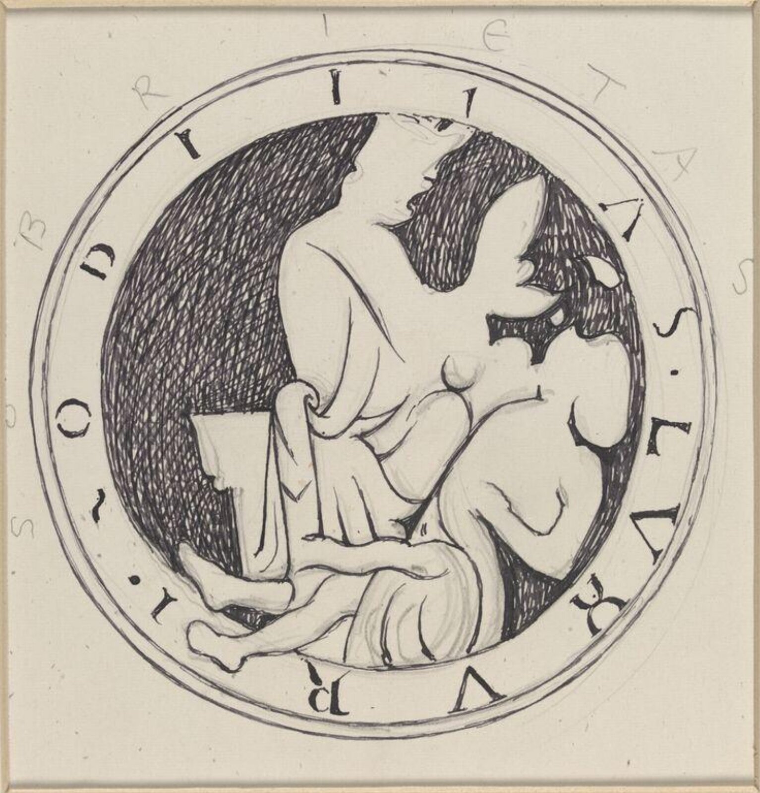 Drawing, Ernest William Tristram, early 20th century