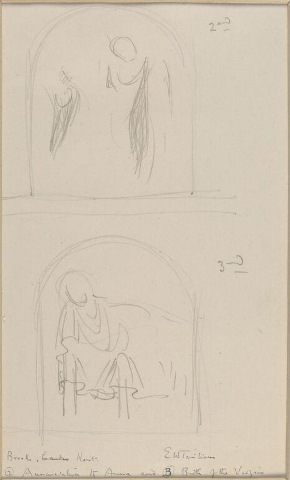 Drawing, Ernest William Tristram, early 20th century