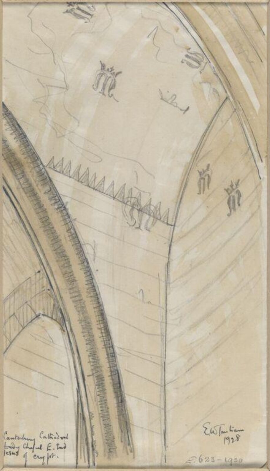 Drawing, Ernest William Tristram, 1928