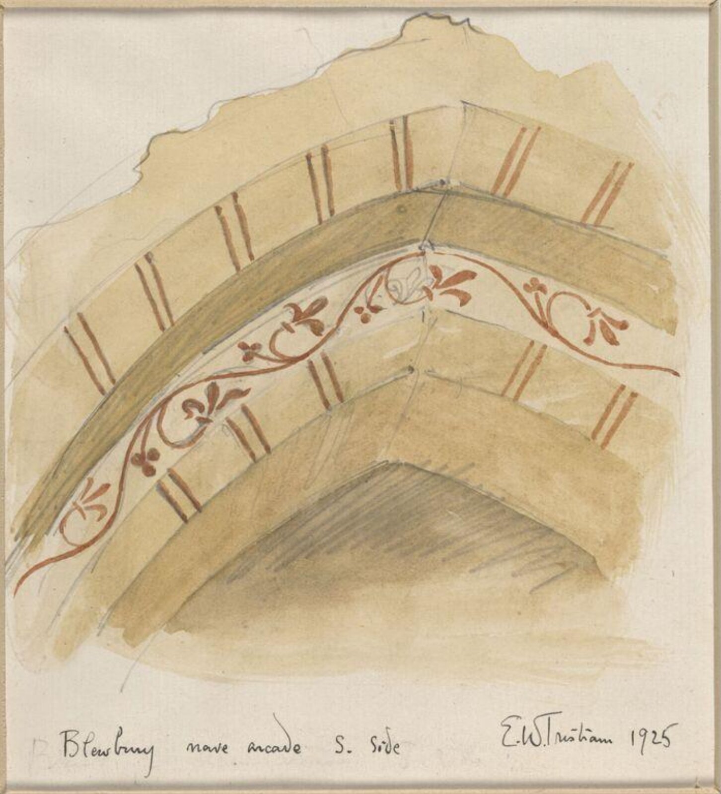 Drawing, Ernest William Tristram, 1925