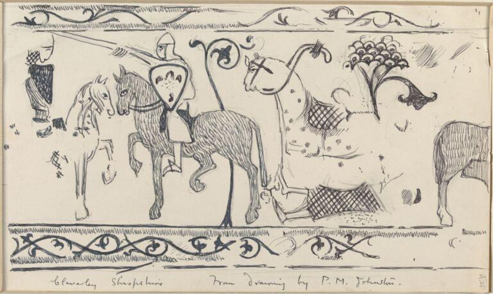 Drawing, Ernest William Tristram, начало XX века