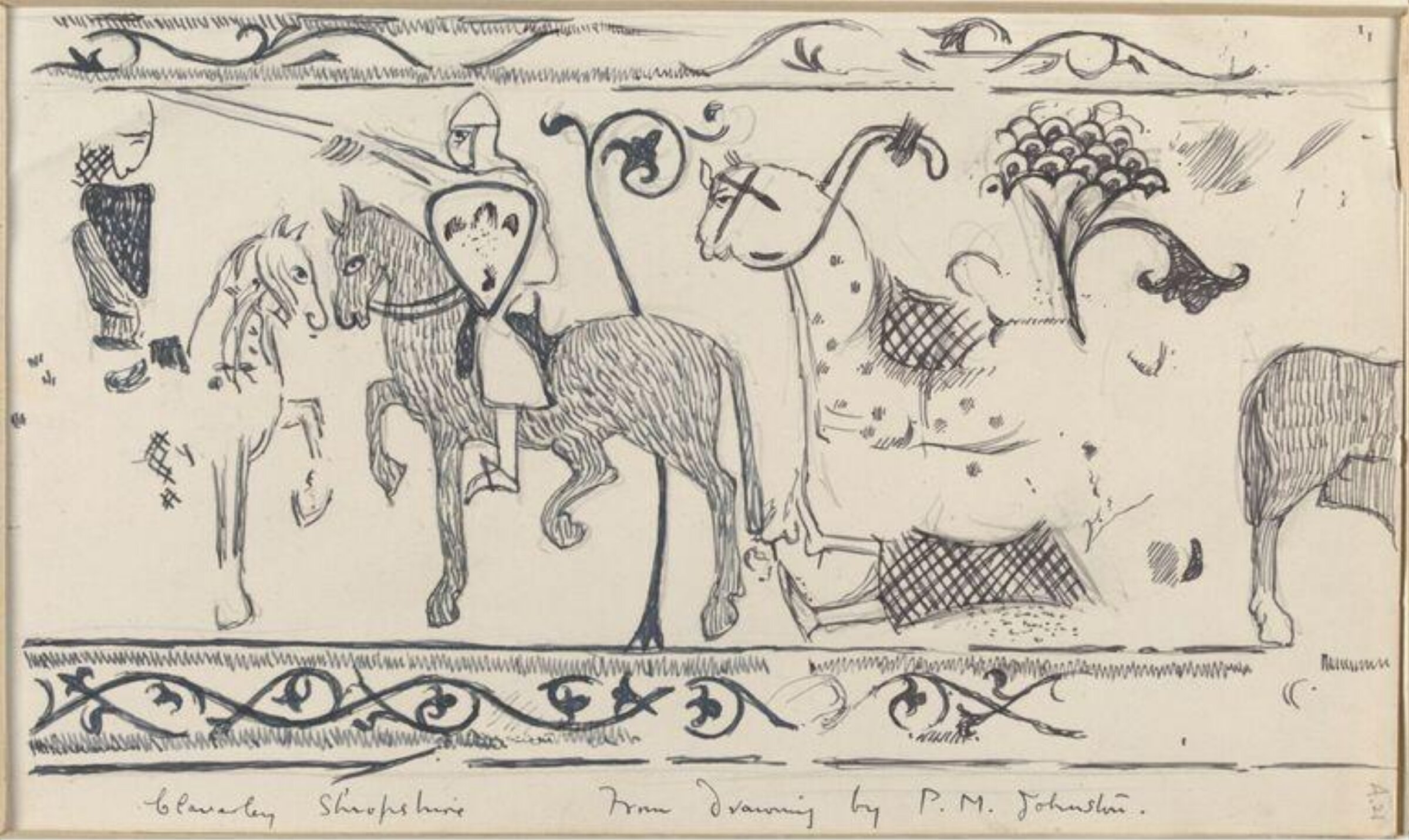 Drawing, Ernest William Tristram, начало XX века