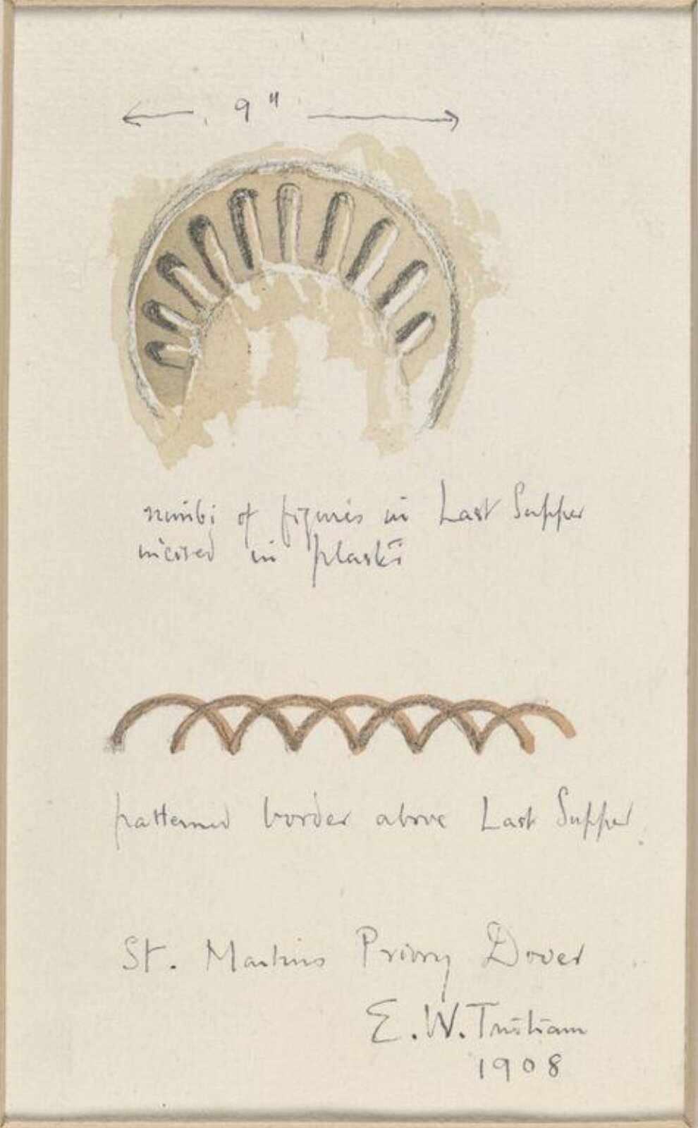 Drawing, Ernest William Tristram, 1908