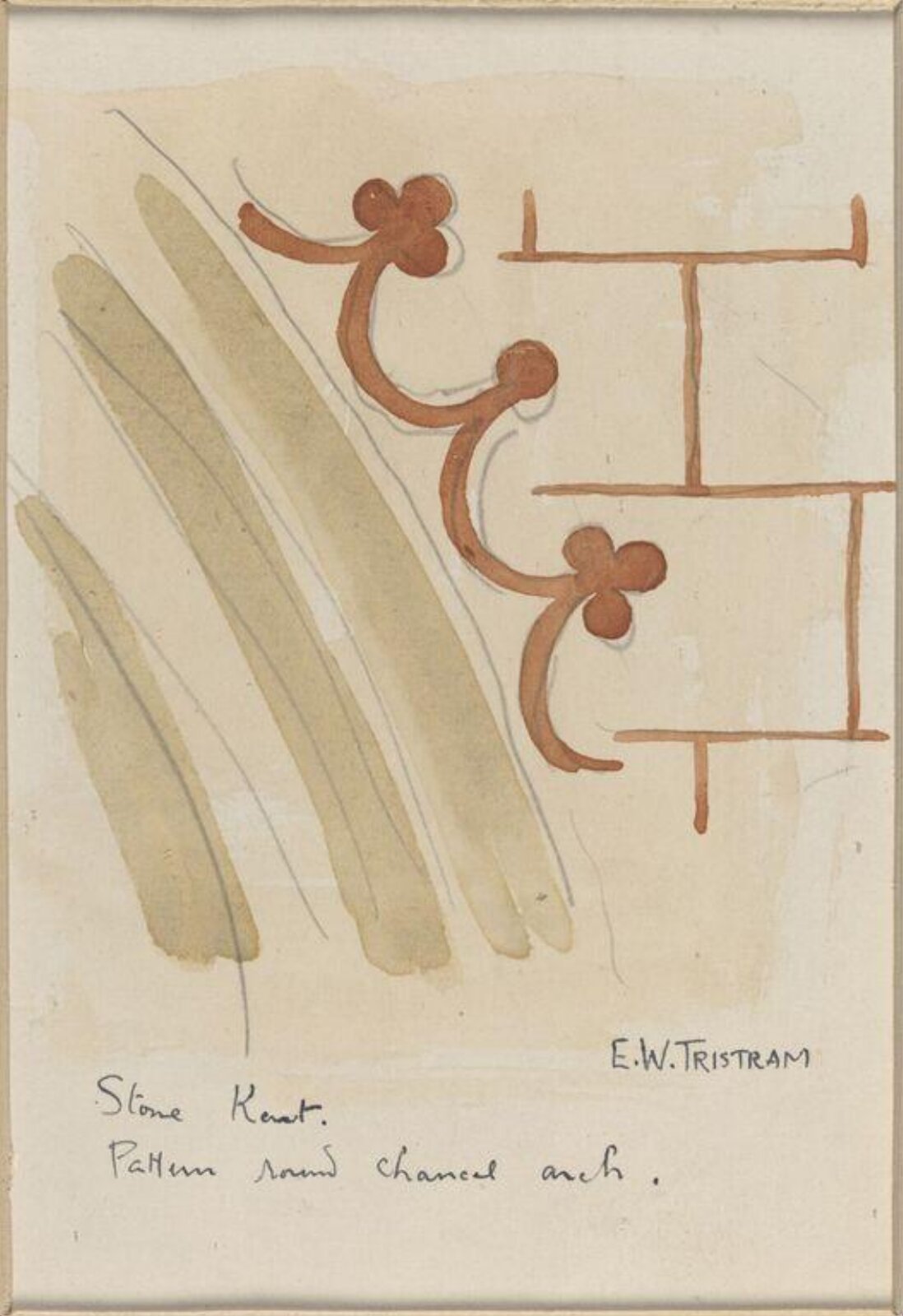 Drawing, Ernest William Tristram, early 20th century