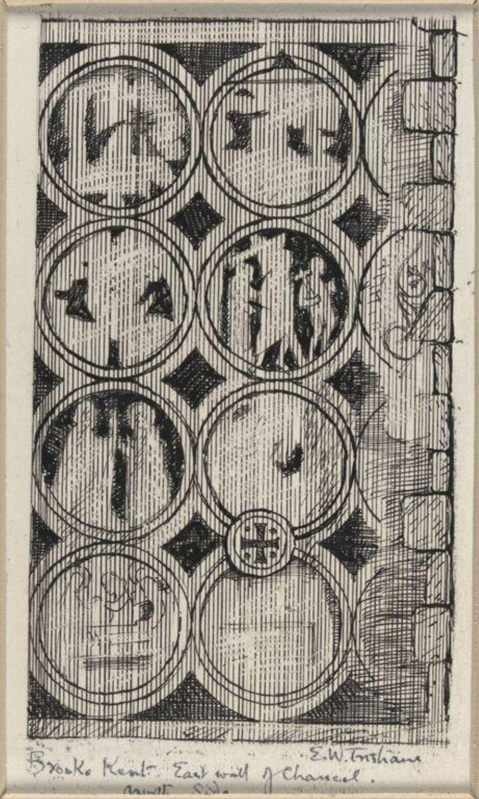 Drawing, Ernest William Tristram, early 20th century