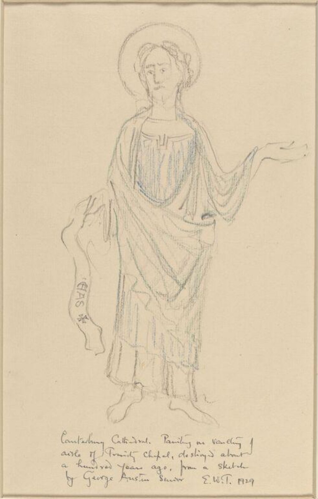 Drawing, Ernest William Tristram, 1929
