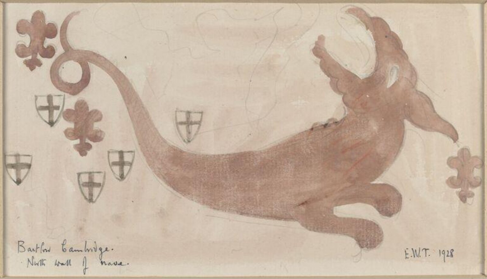 Drawing, Ernest William Tristram, 1928