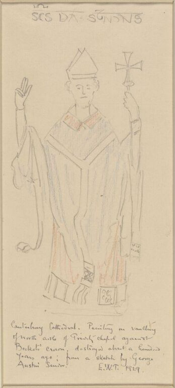 Drawing, Ernest William Tristram, 1929