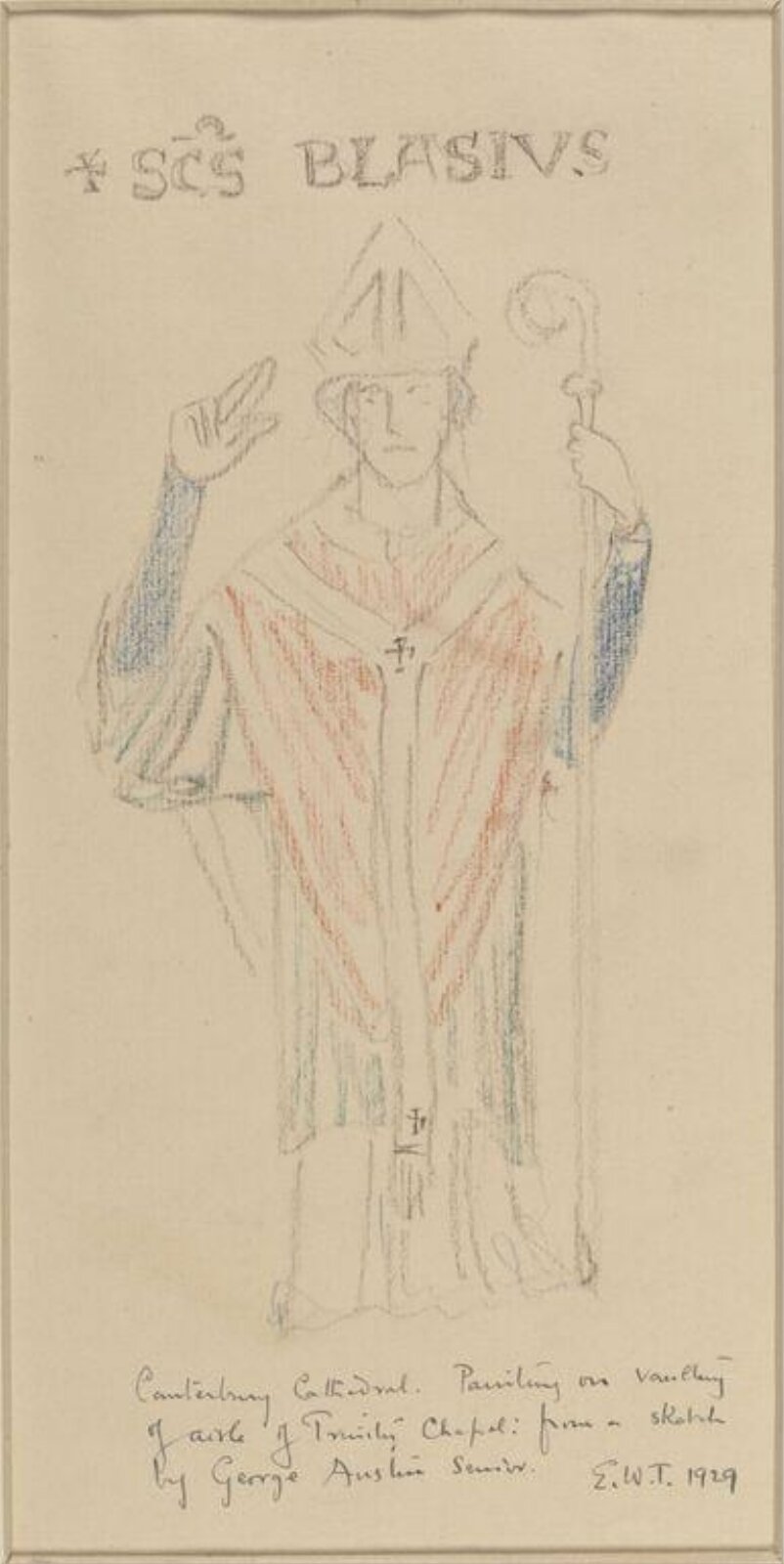 Drawing, Ernest William Tristram, 1929