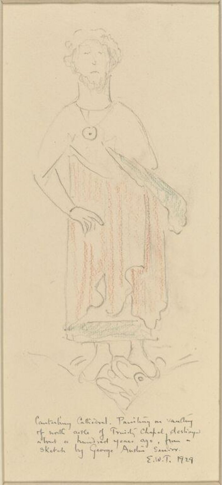 Drawing, Ernest William Tristram, 1929