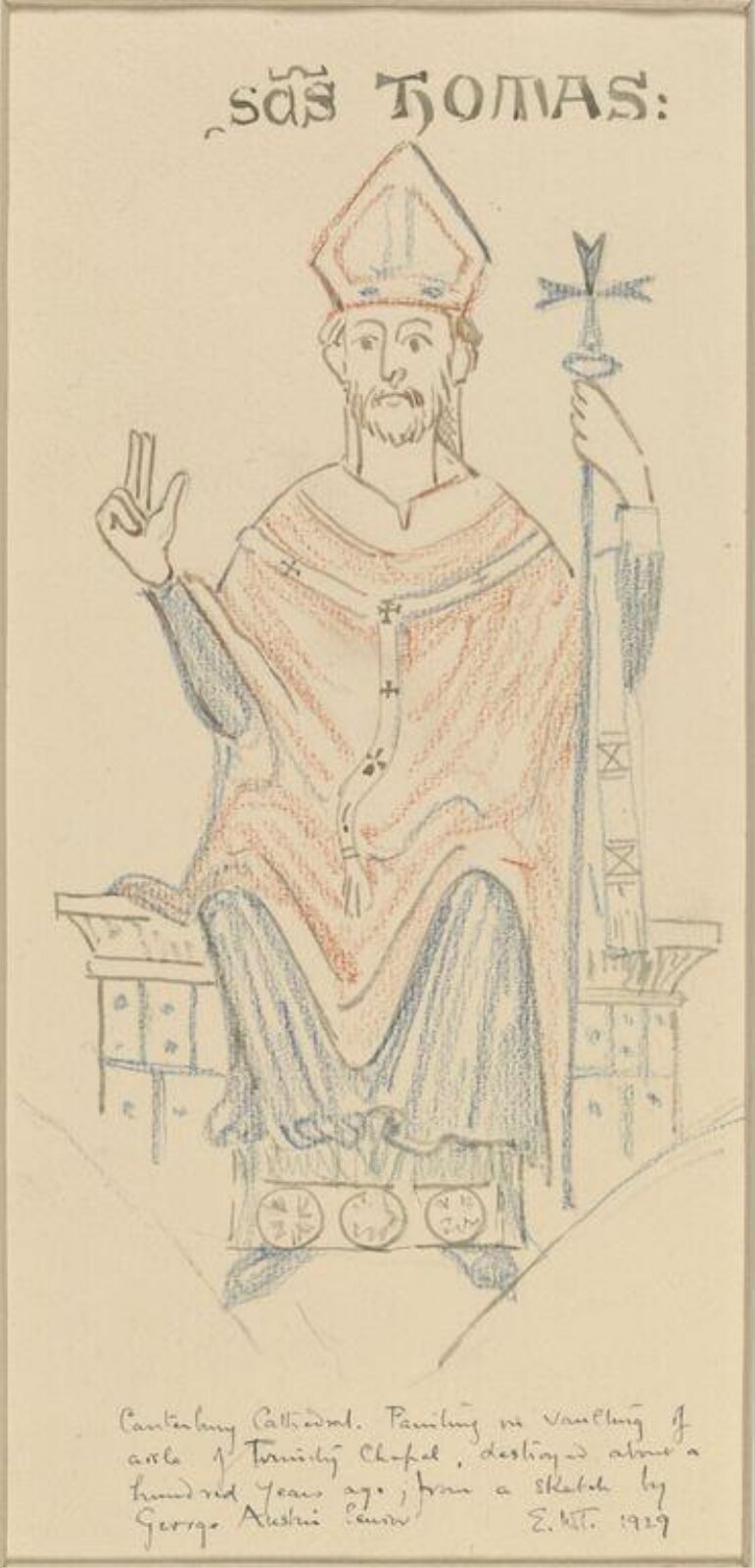 Drawing, Ernest William Tristram, 1929