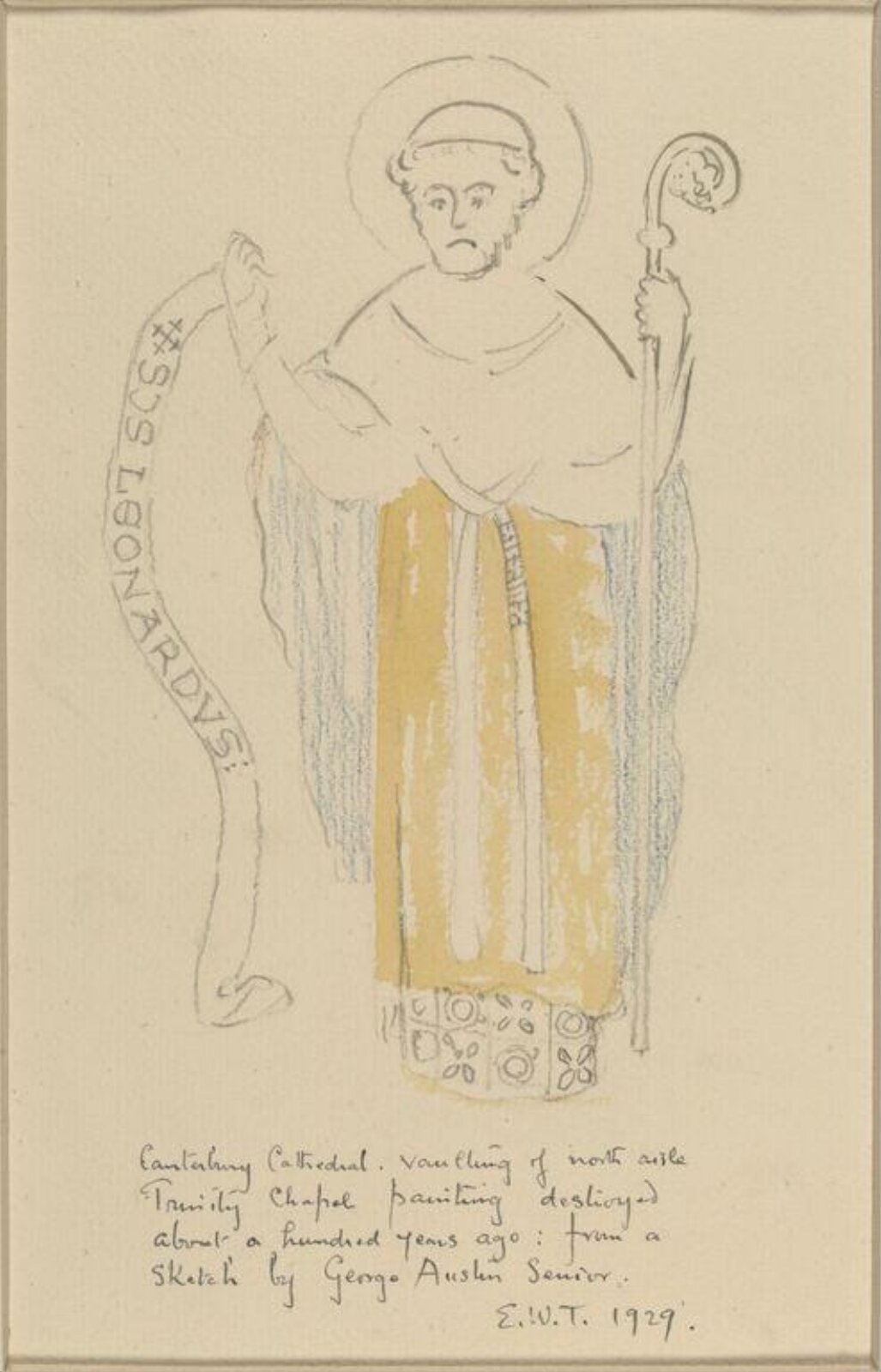 Drawing, Ernest William Tristram, 1929